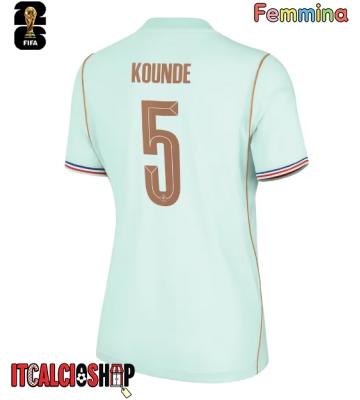 Francia Jules Kounde #5 Seconda Maglia Femmina Mondiali 2026 Manica Corta